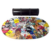 Placa pentru balans, balance board, fabric016, multicolor, 70 x 40 cm