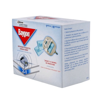 Aparat electric Baygon impotriva tantarilor + 10 pastile, Albastru Aparat electric Baygon impotriva tantarilor + 10 pastile, Albastru