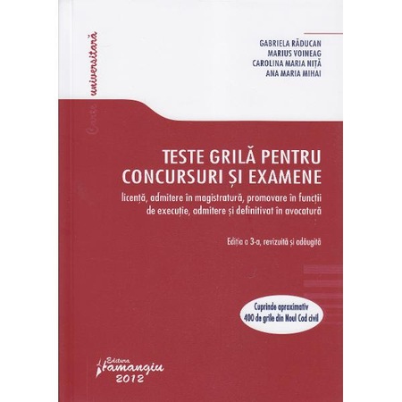 Teste Grila Pentru Concursuri Si Examene Ed 3 Gabriela Raducan Marius Voineag Emag Ro