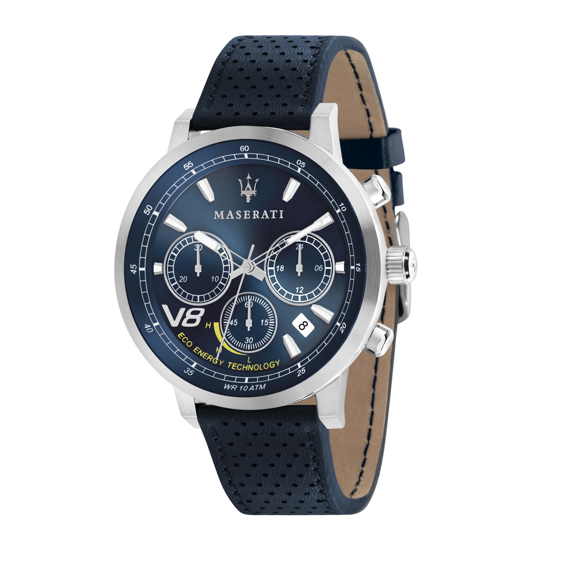Ceas Maserati R8871134002, GT Eco-Energy, carcasa 44mm, curea bleumarin