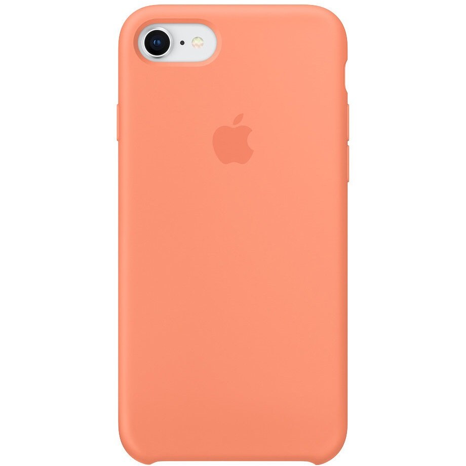 Husa de protectie Apple Silicone pentru iPhone 8 / iPhone 7, Peach