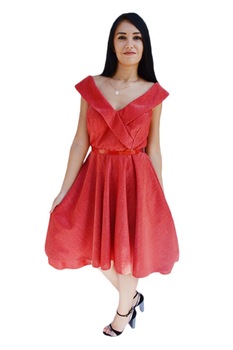 Rochie rafinata in clos cu trena , D&J Exclusive, Rosu Rochie rafinata in clos cu trena , D&J Exclusive, Rosu