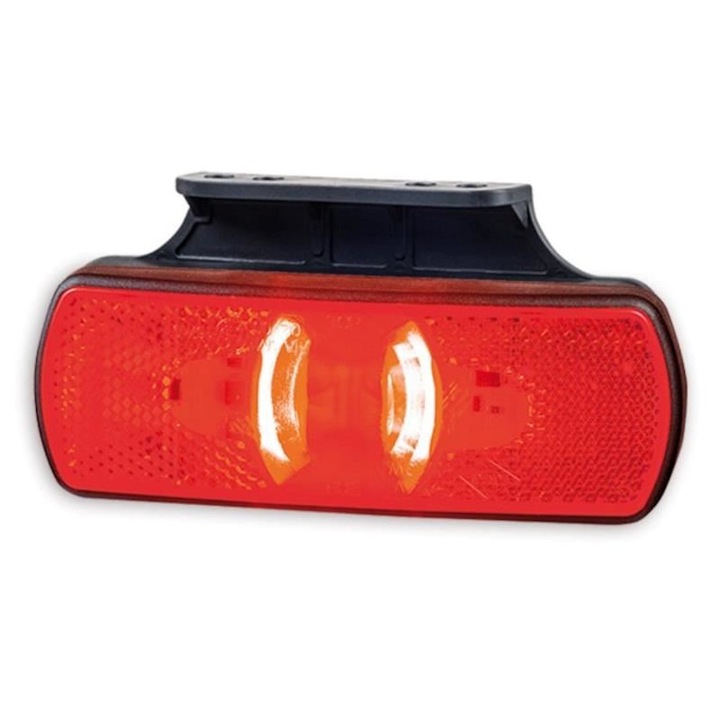 Lámpa mérete 122x44, LED, piros, tartóval, LD2221 Horpol