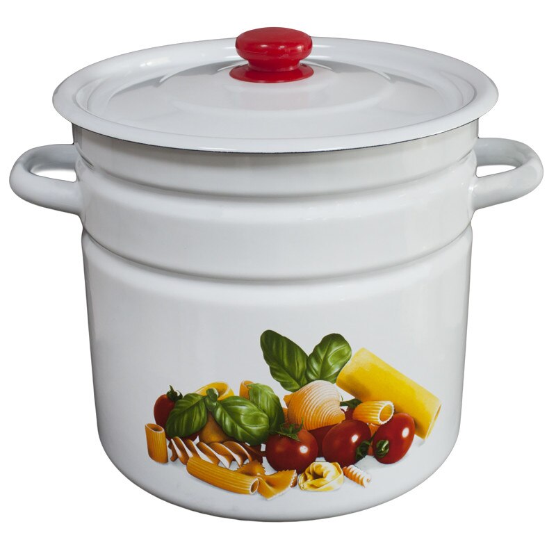 Oala PASTA emailata cu capac 12L otel carbon