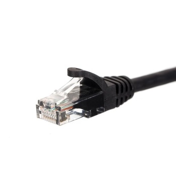 Cablu Netrack Cat 5e, UTP, 1m, Negru Cablu Netrack Cat 5e, UTP, 1m, Negru