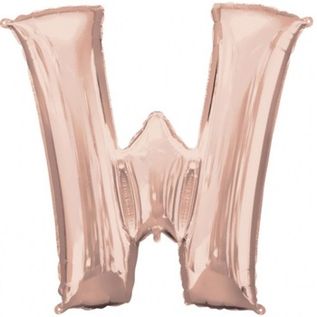 Balon Folie Mare Litera W Rose Gold - 71 x 83 cm, Amscan 36586 Balon Folie Mare Litera W Rose Gold - 71 x 83 cm, Amscan 36586