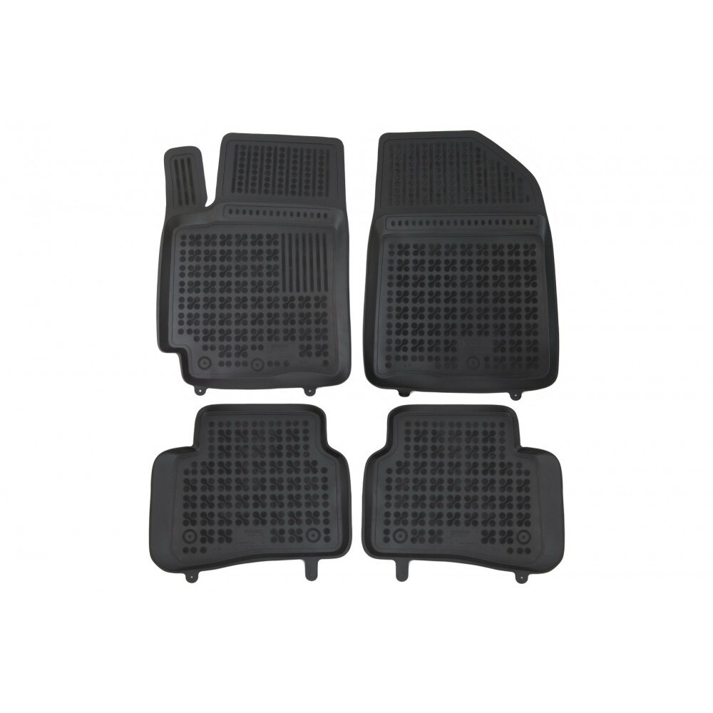 Set 4 Covorase Presuri Auto Rezaw-Plast, Negru, din Cauciuc KIA Rio IV (2017+)