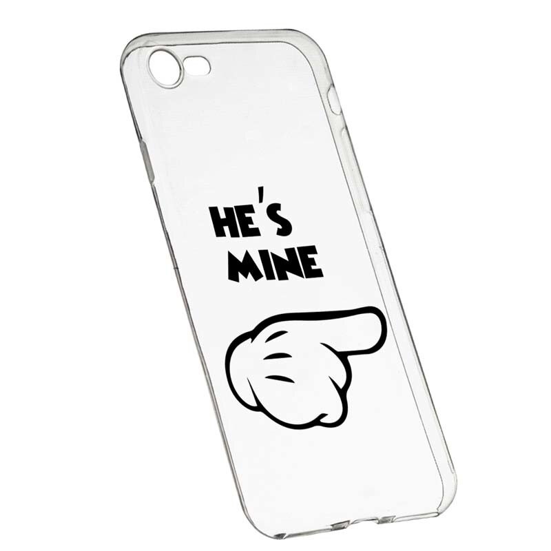 Husa Silicon, Transparent, Slim, He's Mine, 105, Apple iPhone 6 / 6S