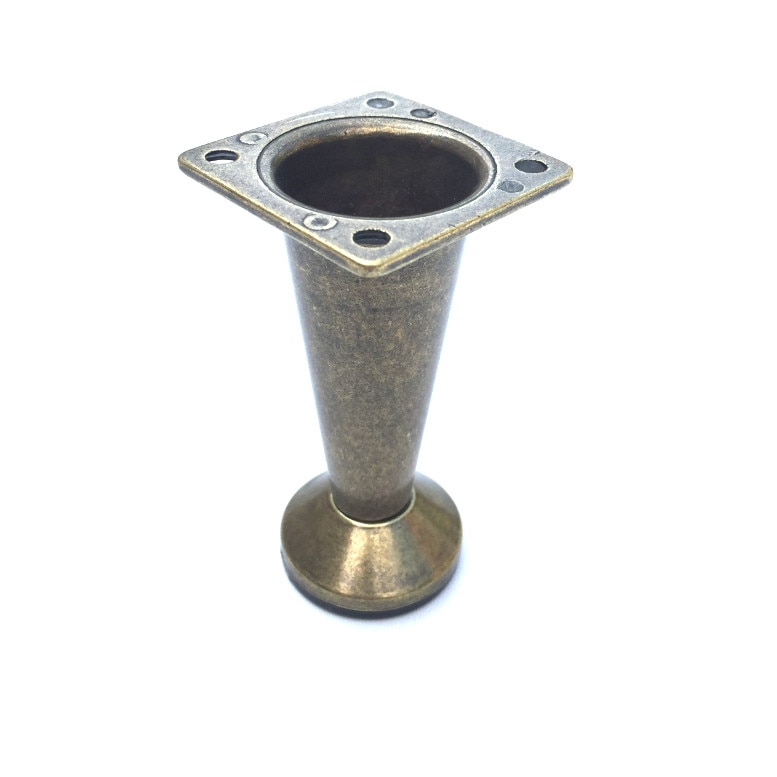 Picior metalic Ayak pentru mobilier H:80 mm, finisaj auriu antichizat