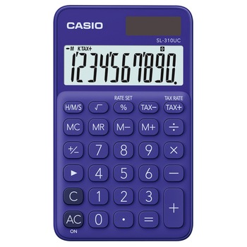 Calculator Casio birou 10 digits sl-310uc, violet Calculator Casio birou 10 digits sl-310uc, violet