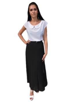 Fusta lejera,lunga in clini din voal, D&J Exclusive, Negru Fusta lejera,lunga in clini din voal, D&J Exclusive, Negru