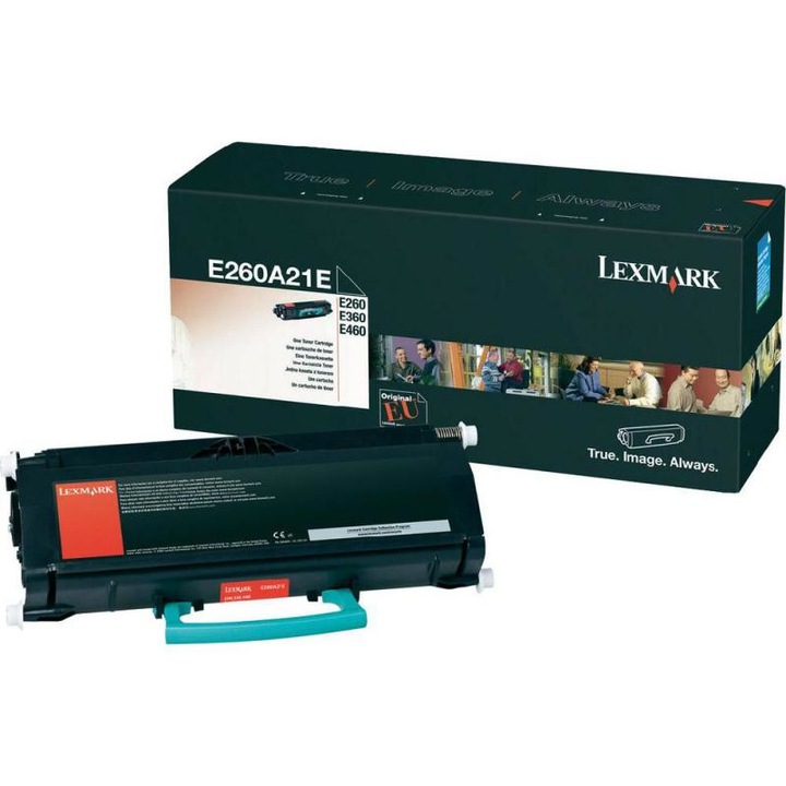 Тонер касета Lexmark E260A31E, черен цвят, E260, E260d, E260dn, E360d, E360dn, E460dn, E460dw, E462dtn, 3.5k