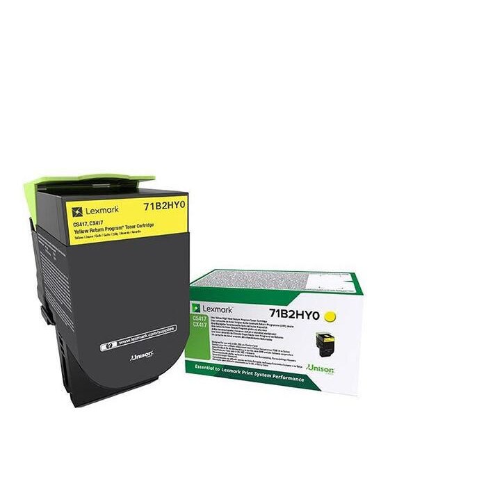 Cartus toner Lexmark 71B2HY0, yellow ,return program ,3.5k, CX417DE, CX517DE, CS417DN, CS517DE