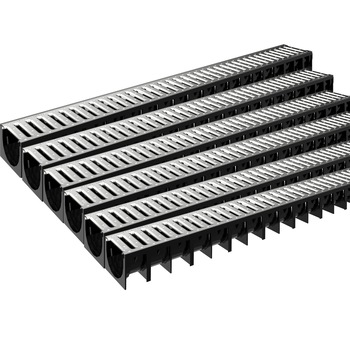 Kit Rigola Grand Garaj HDPE cu gratar din otel zincat 6ml x 120 x 92mm, trafic 1,5 tone, kit de evacuare inclus Kit Rigola Grand Garaj HDPE cu gratar din otel zincat 6ml x 120 x 92mm, trafic 1,5 tone, kit de evacuare inclus