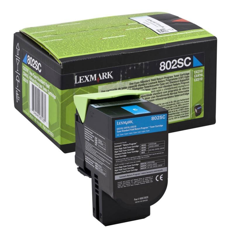 Toner Original Lexmark Cyan pentru CX310dn, CX310n, CX410de, CX410de, CX410dte, CX410e, CX510de, CX510de, CX510dhe, CX510dthe ,2000 pagini