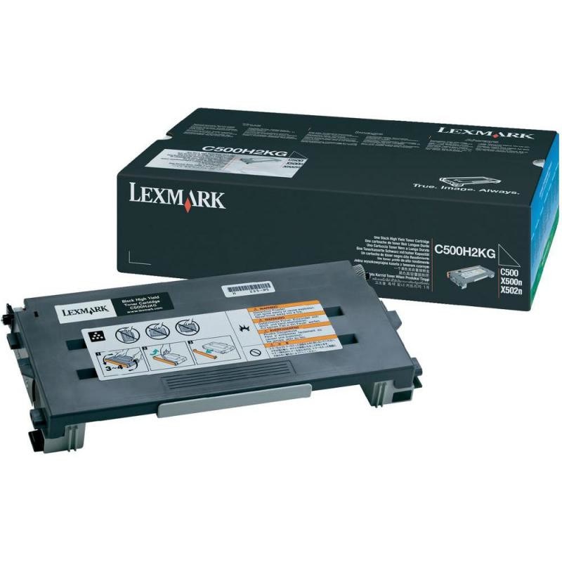 Toner Original Lexmark Negru pentru C500n, C500n, X500n, X502n ,5000 pagini