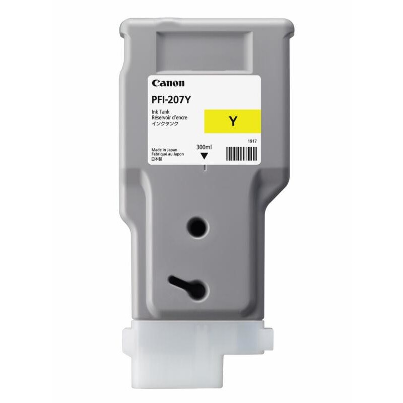 Cartus cerneala Canon PFI-207Y, yellow, capacitate 300ml, pentru Canon iPF680/685, iPF780/785