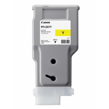 Cartus cerneala Canon PFI-207Y, yellow, capacitate 300ml, pentru Canon iPF680/685, iPF780/785 Cartus cerneala Canon PFI-207Y, yellow, capacitate 300ml, pentru Canon iPF680/685, iPF780/785