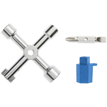 Cheie universala pentru tablouri electrice, 6 capete, 76mm Cheie universala pentru tablouri electrice, 6 capete, 76mm