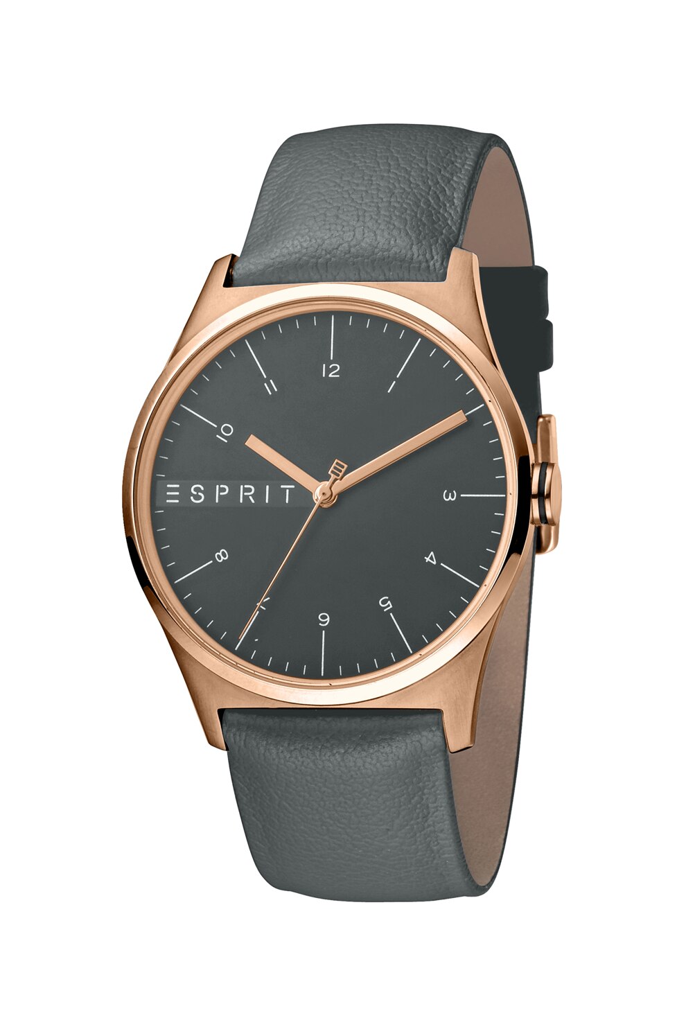 Esprit, Ceas cu o curea de piele Essential, Gri inchis
