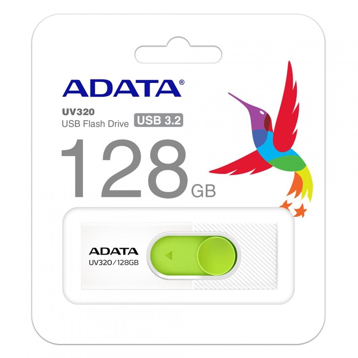 ADATA UV320 128GB USB 3.1 fehér / zöld pendrive