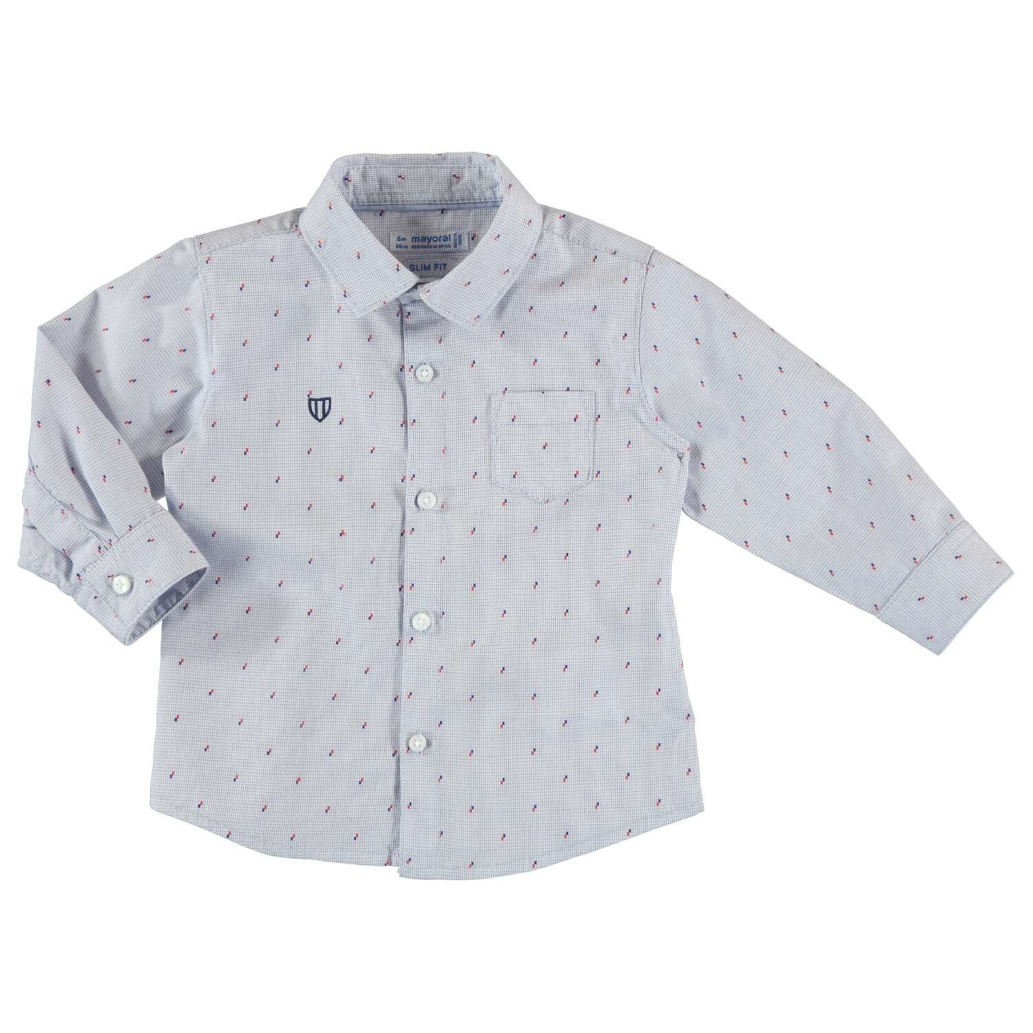 Camasa bebe cu maneca lunga, Albastru pal