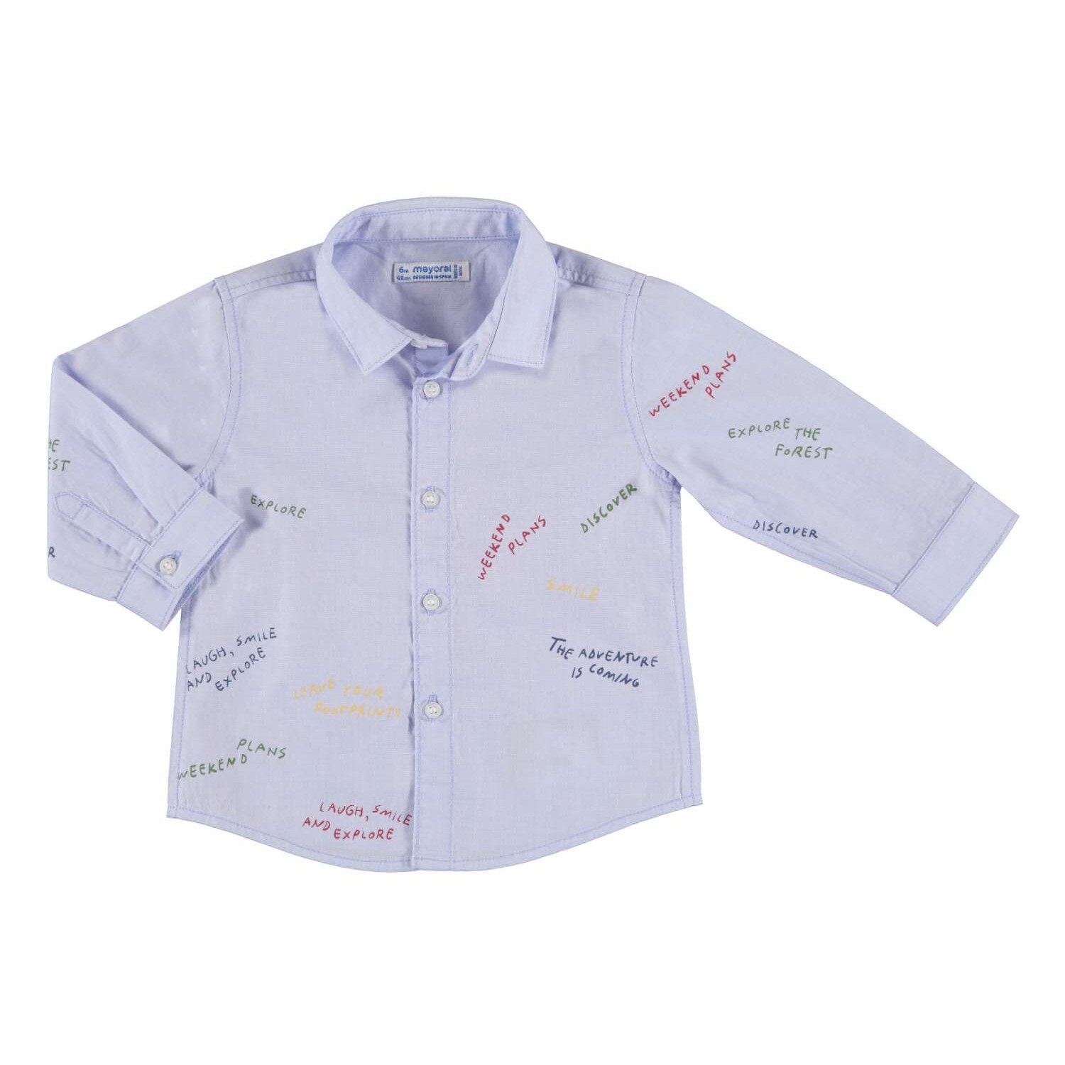 Camasa bebe cu maneca lunga, Bleu