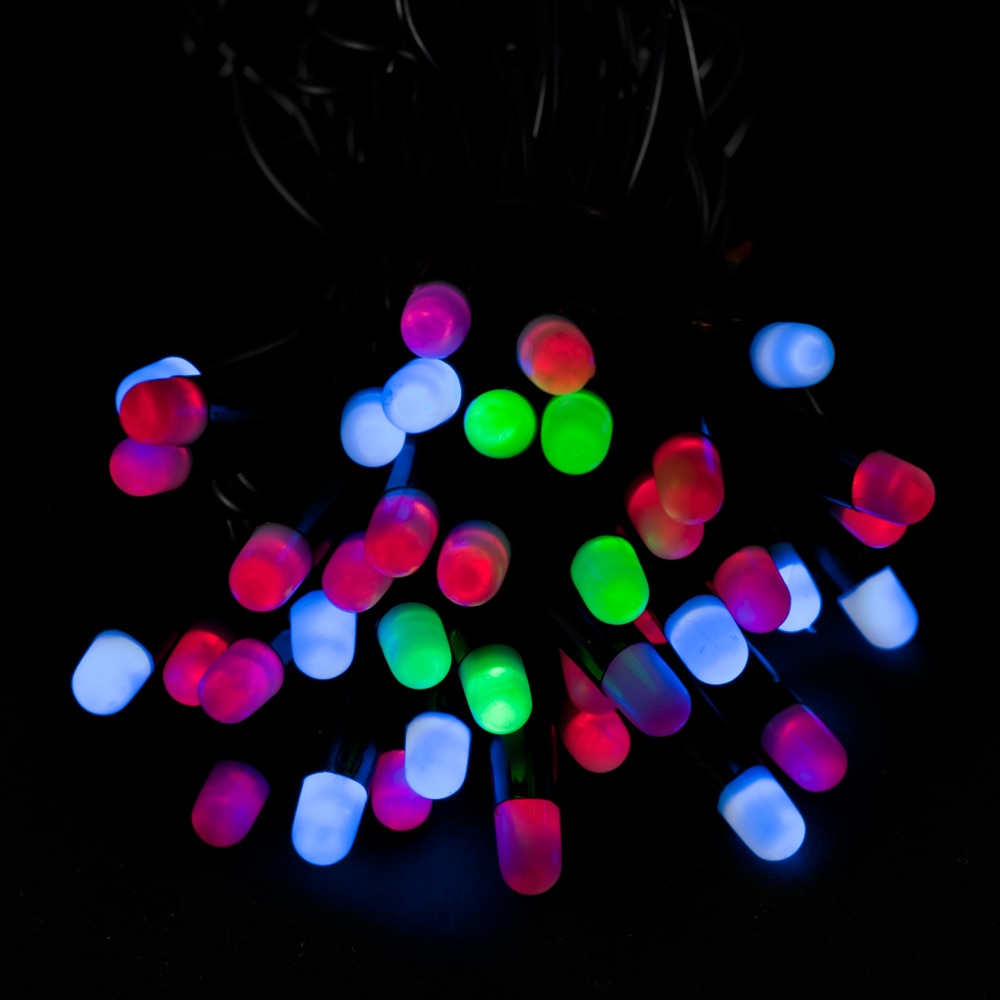Instalatie 40 LED-uri statice Holly, multicolor, 5 m