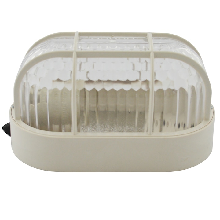 Plafoniera 1xe27 max60w cu gratar alb ip40 beta