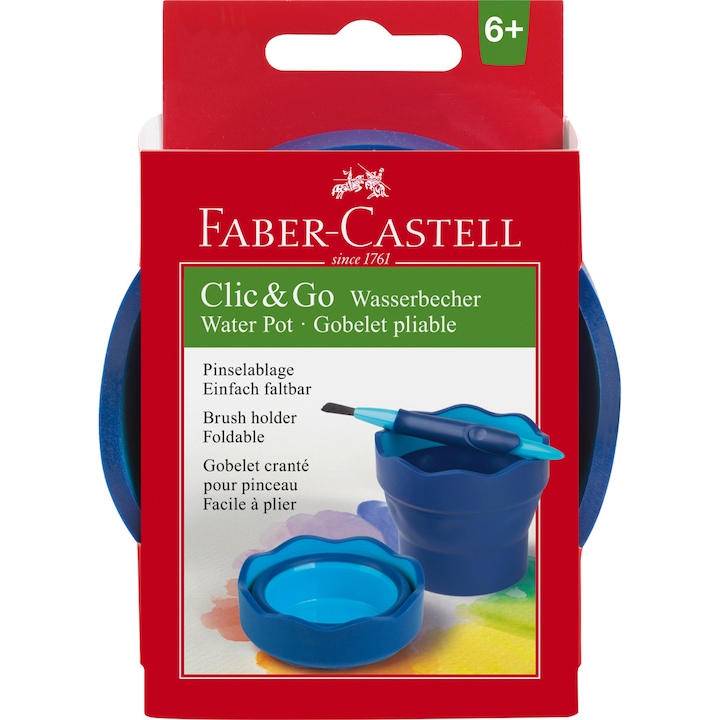 Faber-Castell Click&go vizesedény, Kék