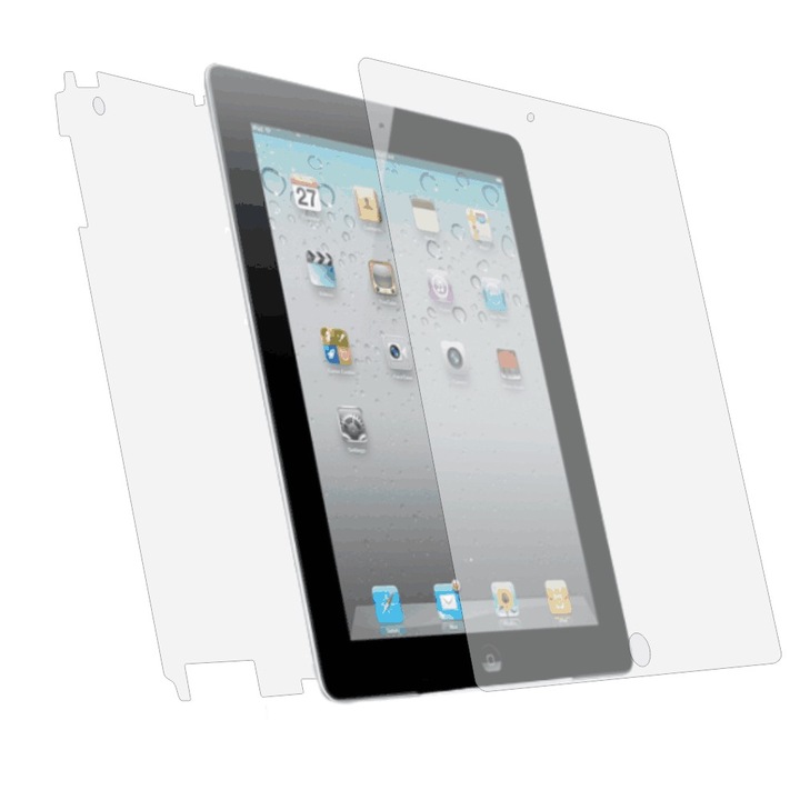 Folie de protectie Clasic Smart Protection Apple iPad 2 Wifi/3G fullbody,protectie completa ecran si spate+Smart Spray®,Smart Squeegee®,instructiuni instalare si microfibra incluse