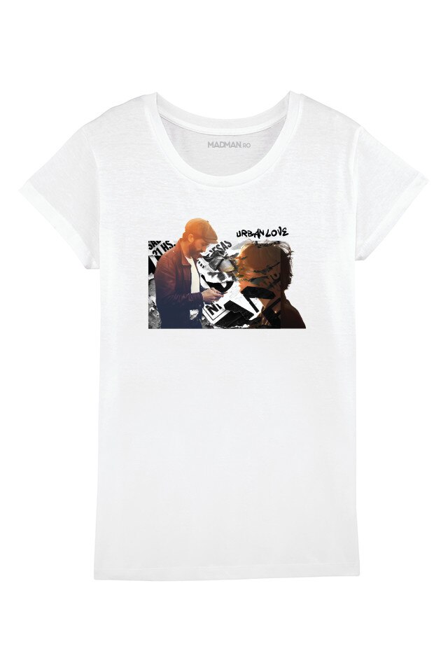 Tricou MADMAN, Urban Love, alb, Alb