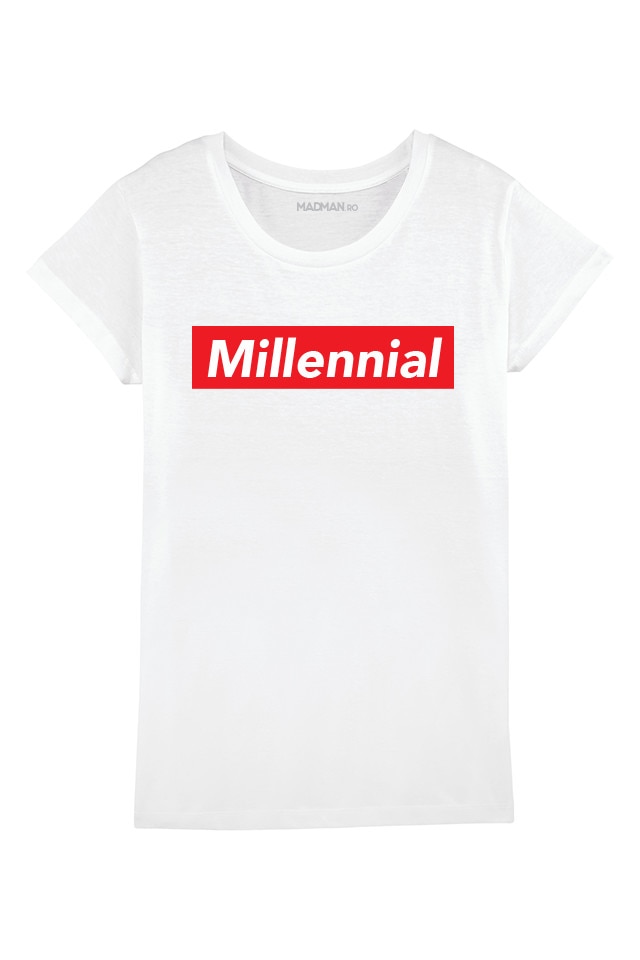Tricou MADMAN, Millennial, alb, Alb