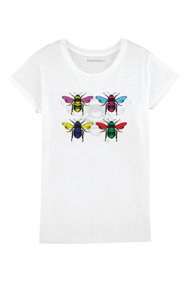 Tricou MADMAN Flying, alb