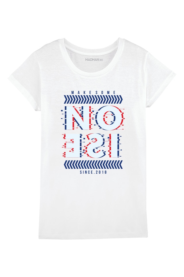 Tricou MADMAN, NOISE, alb, Alb