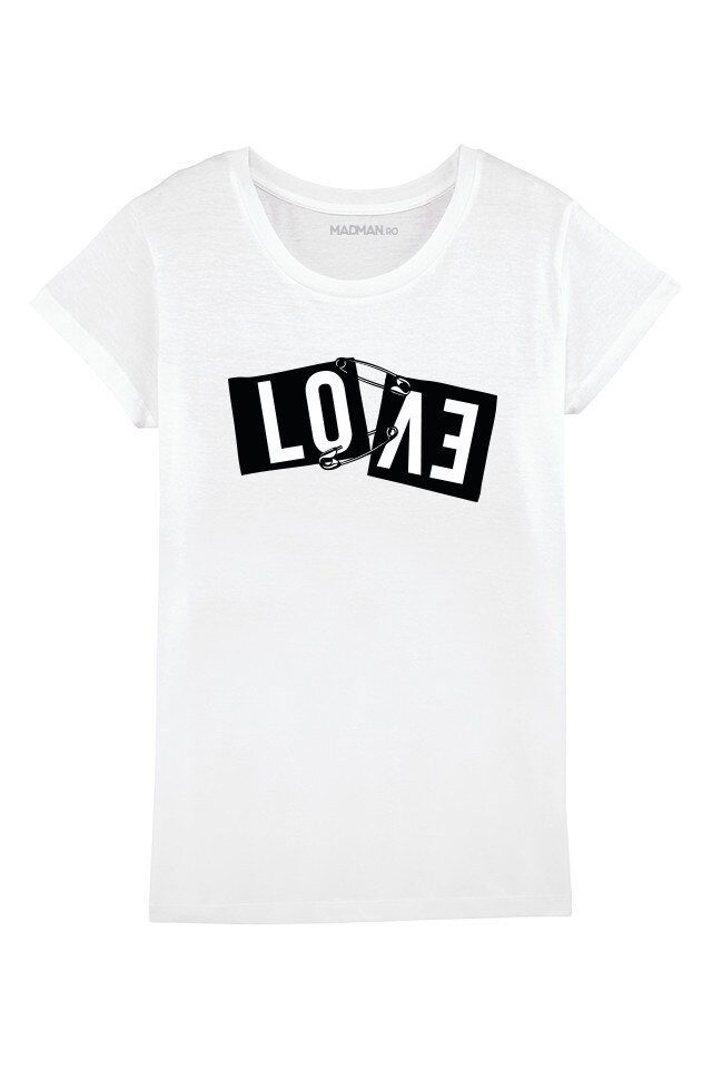 Tricou MADMAN, LO VE, alb, Alb