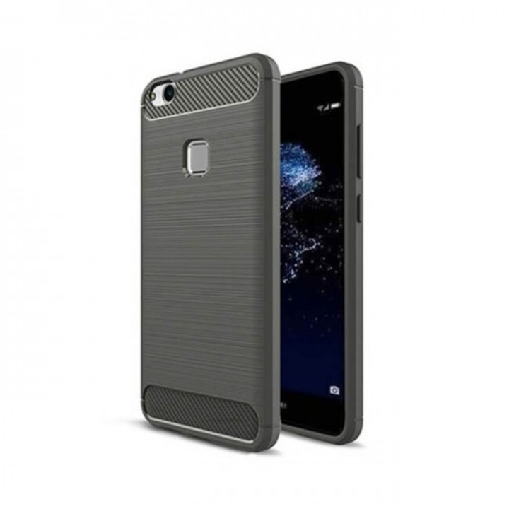 Силиконов гръб Omni Carbon за Huawei P10, Сив