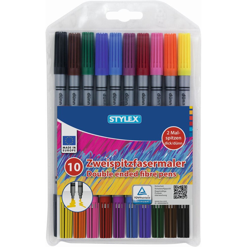 Carioci Stylex 2 varfuri 10 culori/set