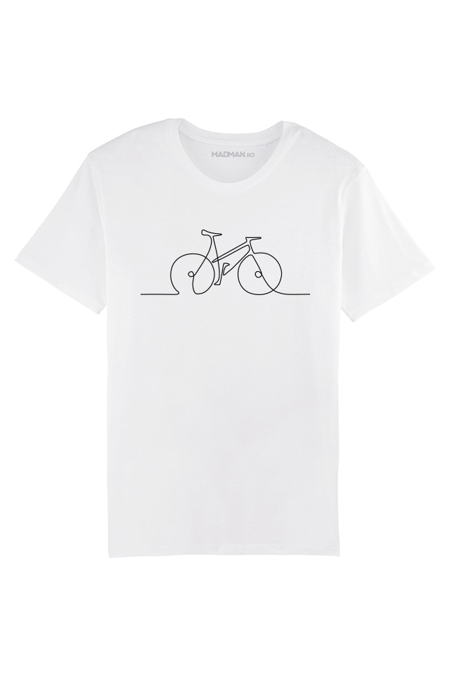 Tricou MADMAN, Bike Line, alb, Alb