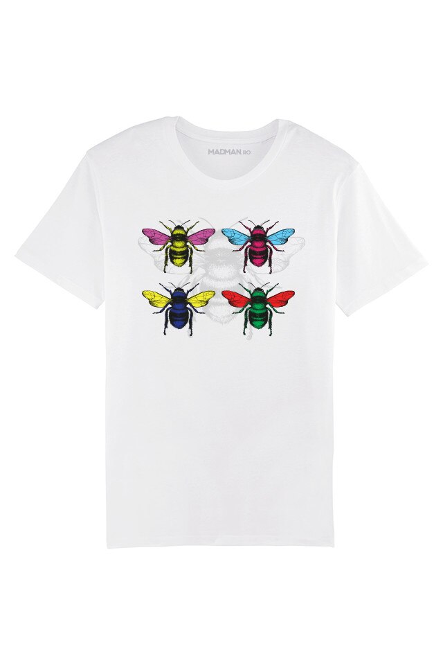 Tricou MADMAN Flying, alb