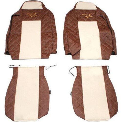 Set huse scaun Iveco Stralis Hi-Way produs 2002-2017 maro+crem