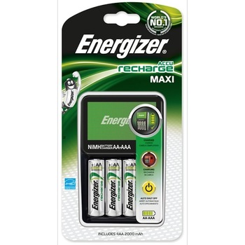 Set incarcator Energizer Maxi cu 4 acumulatori R6/AA 2000 mAh Extreme. Set incarcator Energizer Maxi cu 4 acumulatori R6/AA 2000 mAh Extreme.