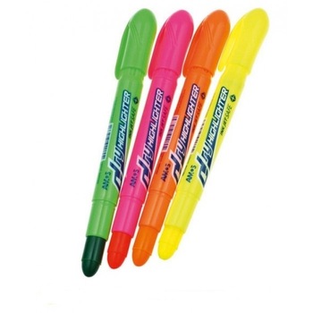 Pachet textmarker AMOS,nu se usuca, nu curge si nu pateaza portocaliu,roz,verde,galben Pachet textmarker AMOS,nu se usuca, nu curge si nu pateaza portocaliu,roz,verde,galben