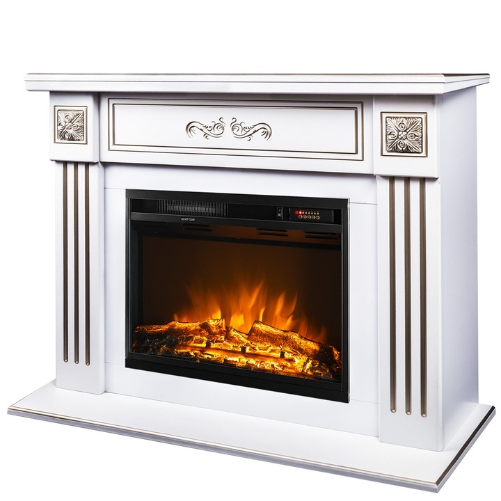 Elektromos kandalló Praga & Lorance színes, Art Flame, 883x1087x290 mm, 1500 W, 3 lángszín, 2 fűtési fokozat, 5 lángfényességi szint