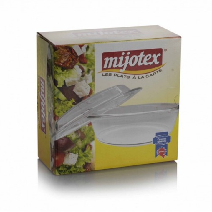 Купа с капак MIJOTEX yena, Кръгла, 1,5 л, От прозрачно термоустойчиво стъкло, 1500 мл, Комплект 1