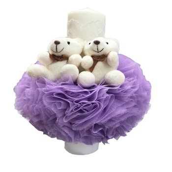 Lumanare pentru botez, 28X7 cm, mov, dae1212 Lumanare pentru botez, 28X7 cm, mov, dae1212