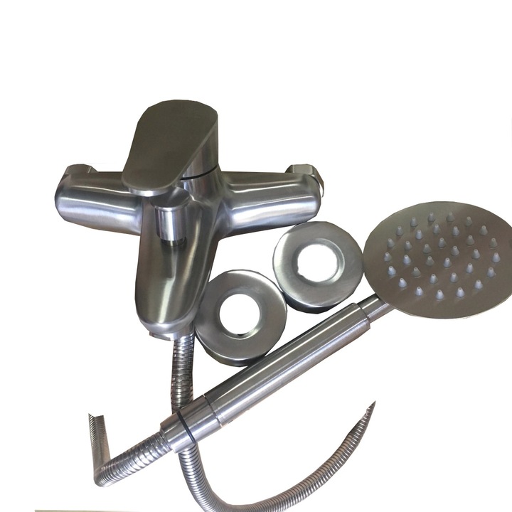 Смесителна батерия за баня с душ Aqua Bath, INOX, МАТ