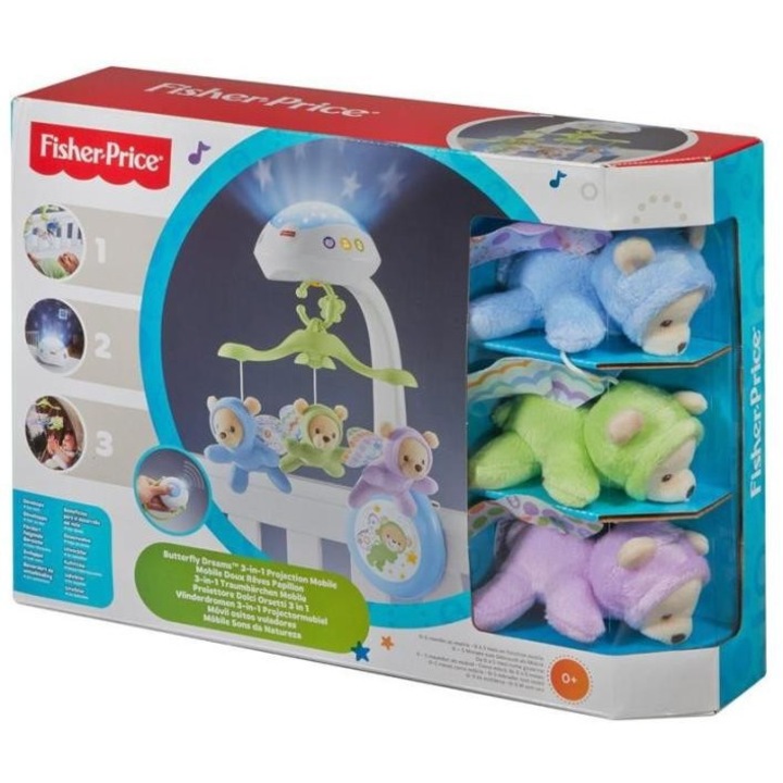 old_Fisher-Price 3 az 1-ben Altatódalos kiságyforgó