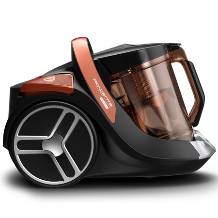 Aspirator fara sac Rowenta X-Trem Power RO7244EA, 550 W,Clasa A+, perie Mini Turbo, accesoriu multifunctional pentru masina, 2.5l, Negru/Portocaliu