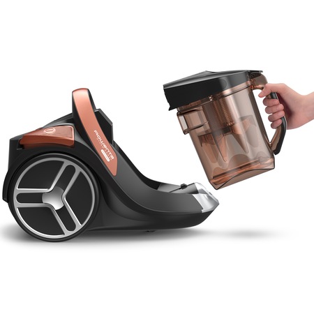 Aspirator fara sac Rowenta X-Trem Power RO7244EA, 550 W,Clasa A+, perie Mini Turbo, accesoriu multifunctional pentru masina, 2.5l, Negru/Portocaliu